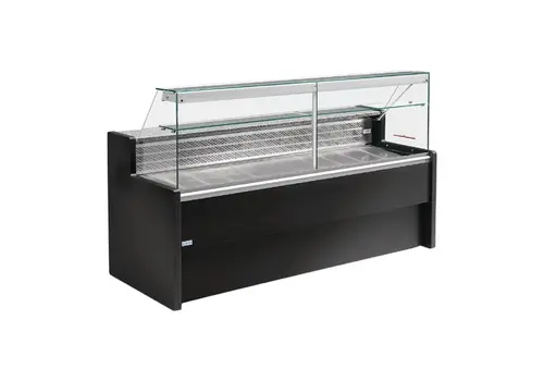  HorecaTraders Refrigerated display case 121.5h x 150b x 79dcm Black 1500mm 