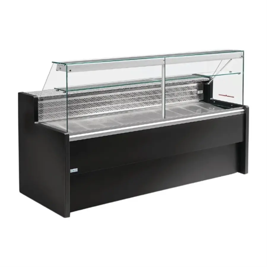 Kühlvitrine 121,5h x 150b x 79tcm Schwarz 1500mm