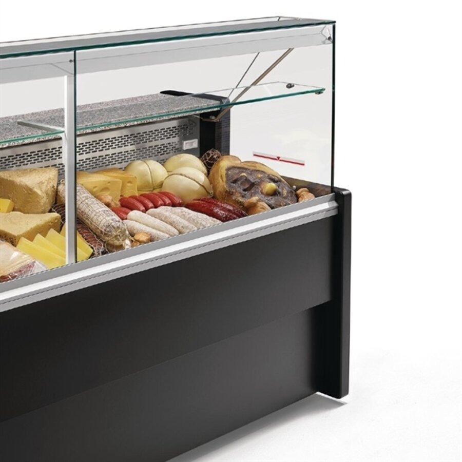 Kühlvitrine 121,5h x 150b x 79tcm Schwarz 1500mm