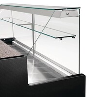 Refrigerated display case 121.5h x 150b x 79dcm Black 1500mm