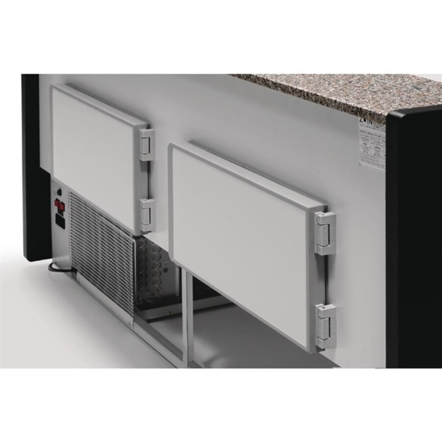 Kühlvitrine 121,5h x 150b x 79tcm Schwarz 1500mm