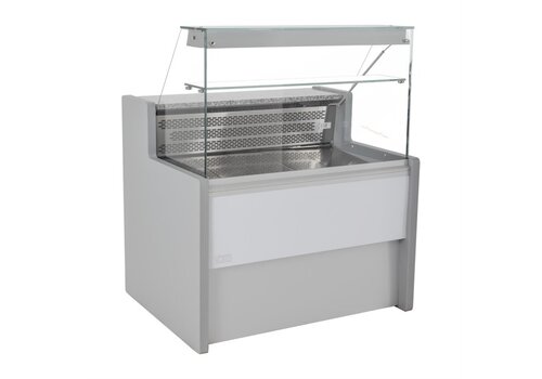  HorecaTraders Kühlvitrine 121,5h x 100b x 79tcm Grau 1000mm 