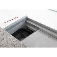 Refrigerated display case 121.5h x 100b x 79dcm Grey 1000mm