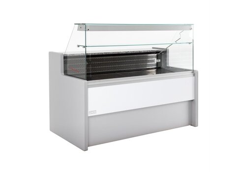  HorecaTraders Refrigerated display case 121.5h x 150b x 79dcm Grey 1500mm 