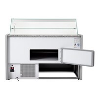 Refrigerated display case 121.5h x 150b x 79dcm Grey 1500mm