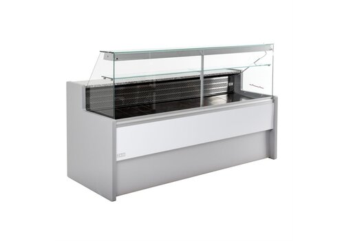  HorecaTraders Koeltoonbank 121,5h x 200b x 79d cm grijs 2000mm 