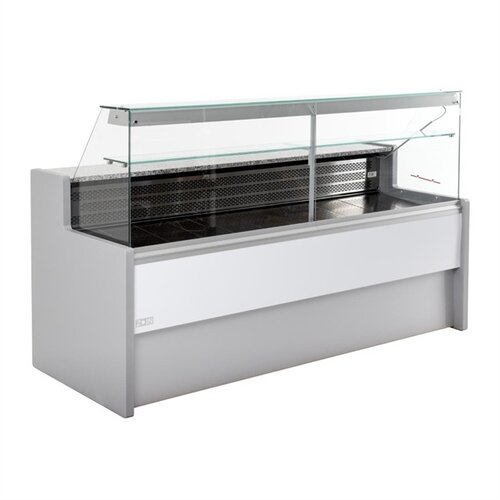 HorecaTraders Vitrine réfrigérée 121,5 h x 200 l x 79 p cm gris 2000 mm 
