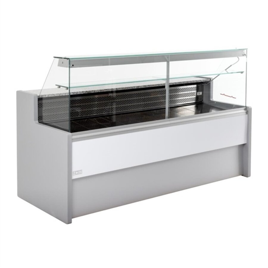 Vitrine réfrigérée 121,5 h x 200 l x 79 p cm gris 2000 mm