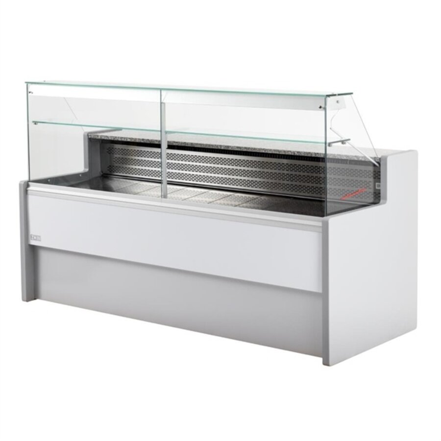 Vitrine réfrigérée 121,5 h x 200 l x 79 p cm gris 2000 mm
