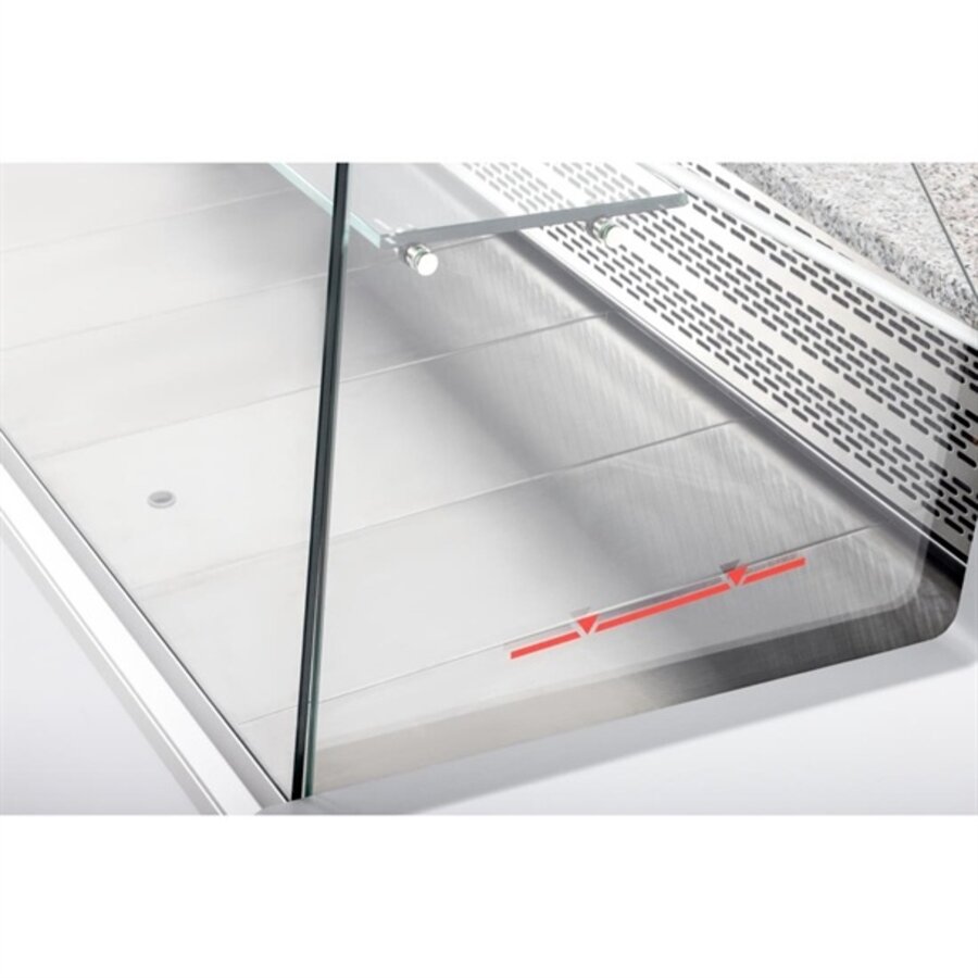 Vitrine réfrigérée 121,5 h x 200 l x 79 p cm gris 2000 mm