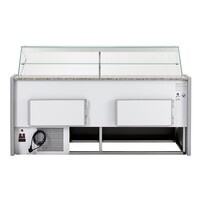 Koeltoonbank 121,5h x 200b x 79d cm grijs 2000mm