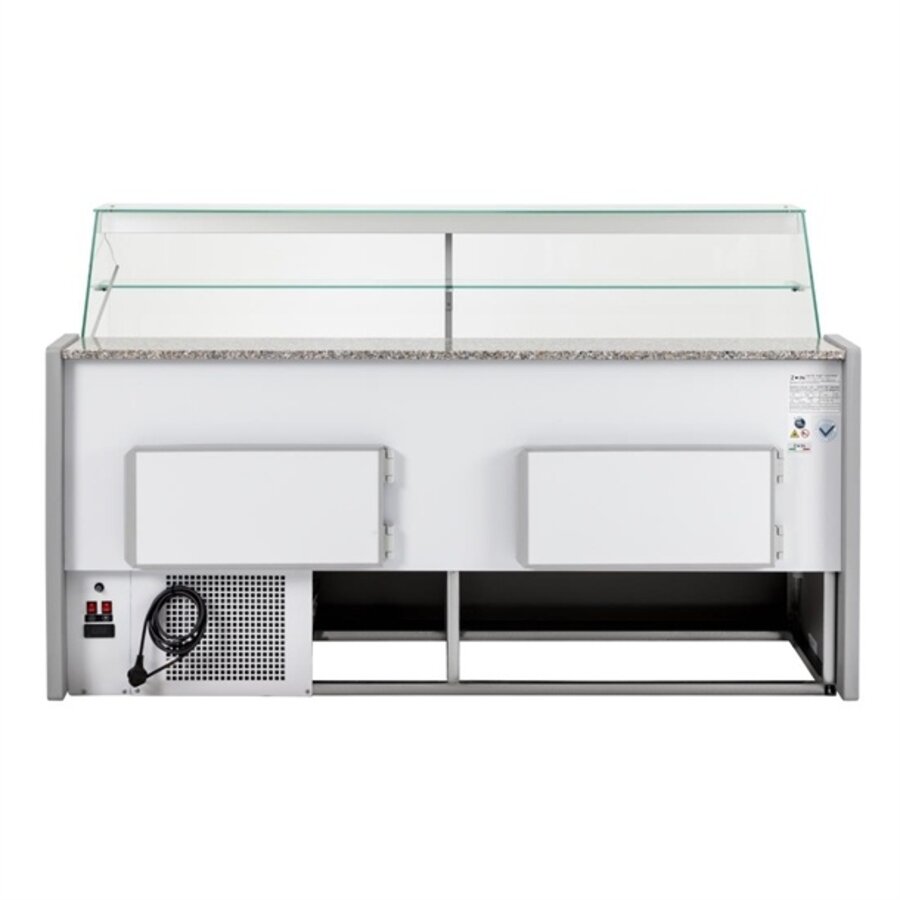 Kühlvitrine 121,5h x 200b x 79t cm grau 2000mm