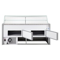 Koeltoonbank 121,5h x 200b x 79d cm grijs 2000mm