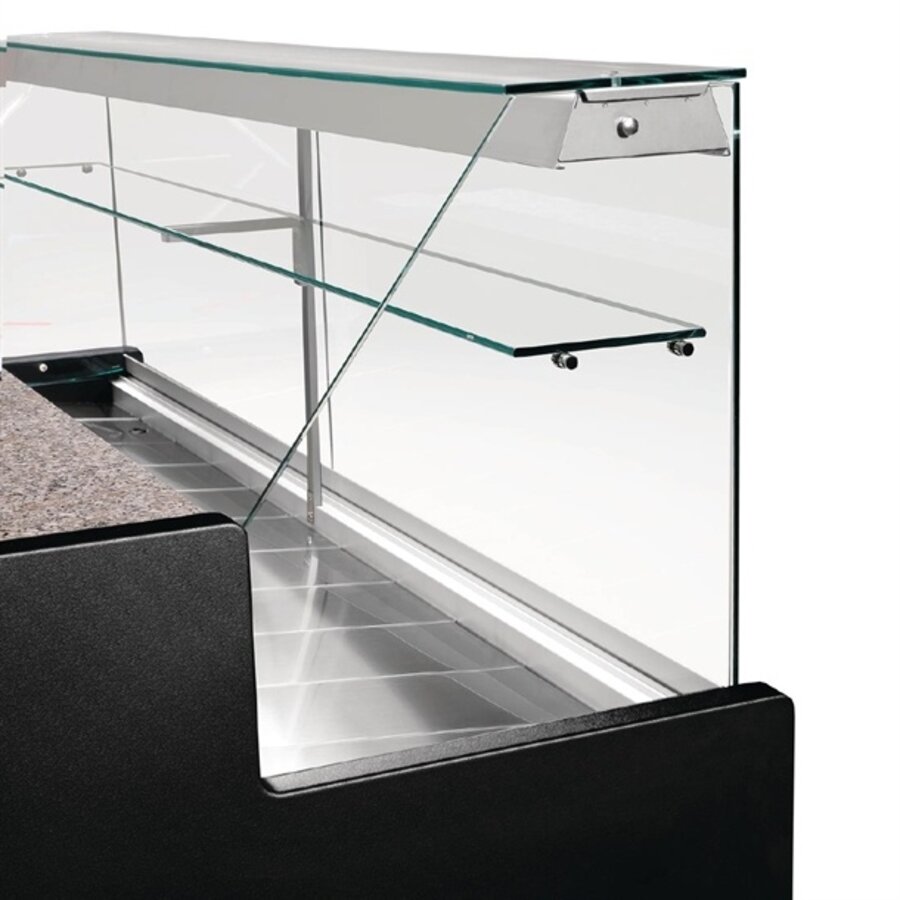 Kühlvitrine 121,5h x 200b x 79t cm schwarz 2000mm