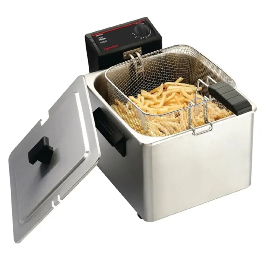 Friteuse électrique légère 8 L 3000 W 28 h x 34,2 l x 40,8 p cm
