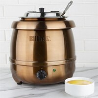 Soup kettle copper finish 37.5hx33Øcm