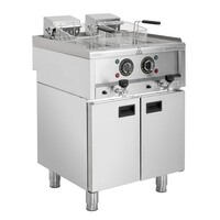 600 Series Freestanding Electric Deep Fryer With Double Tank 2X 8Ltr