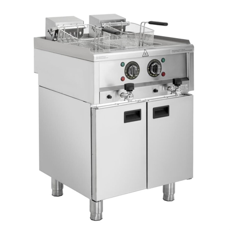 Friteuse électrique autonome série 600 avec double cuve 2 x 8 litres