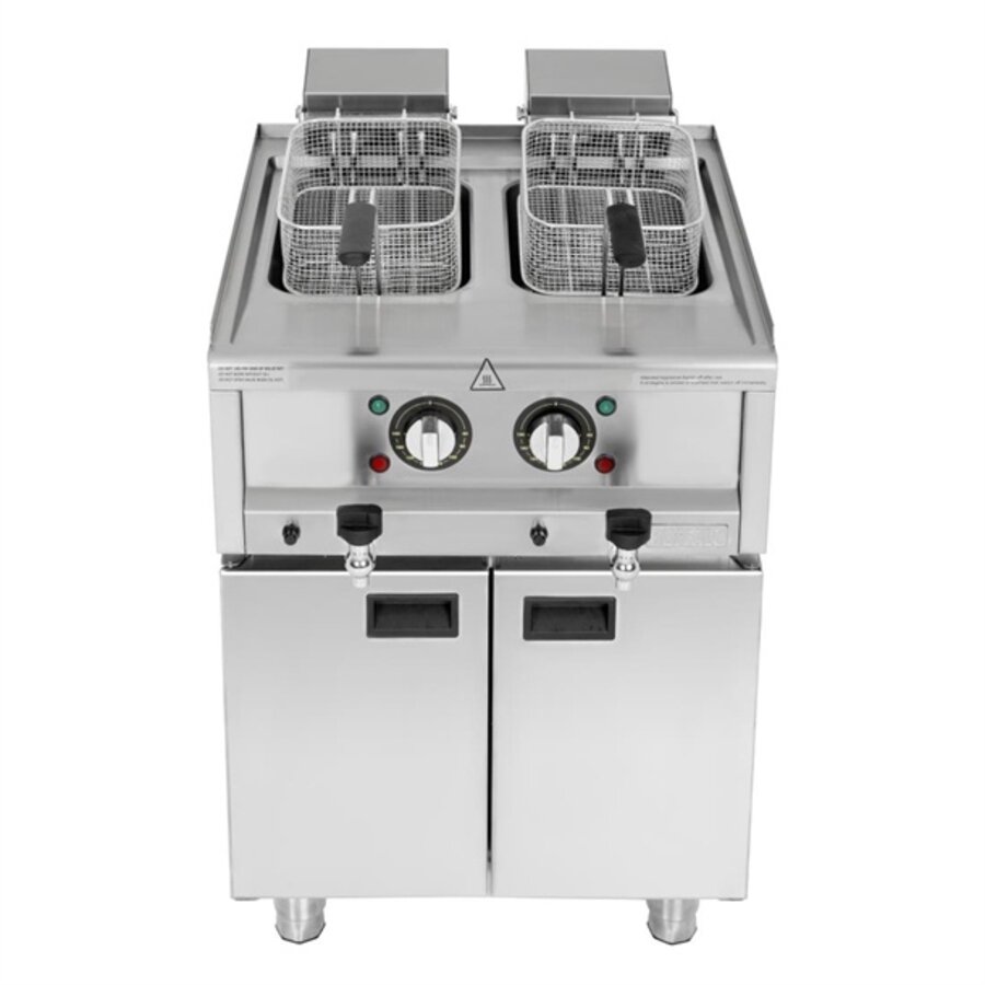 Friteuse électrique autonome série 600 avec double cuve 2 x 8 litres