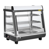 Front and Back Door Heated Display Case 96Ltr 66.25h x 57.45w x 48.4d cm