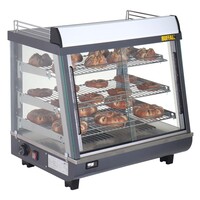 Front and Back Door Heated Display Case 96Ltr 66.25h x 57.45w x 48.4d cm