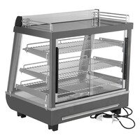 Front and Back Door Heated Display Case 96Ltr 66.25h x 57.45w x 48.4d cm