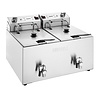 Double Electric Deep Fryer With Timer 2X8Ltr 41h x 56w x 50.5d cm