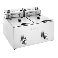 Dubbele Elektrische Friteuse Met Timer 2X8Ltr 41h x 56b x 50,5d cm