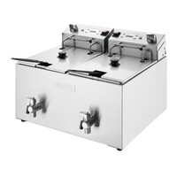 Dubbele Elektrische Friteuse Met Timer 2X8Ltr 41h x 56b x 50,5d cm