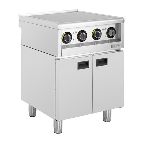  Buffalo 600er Serie, freistehendes 4-Zonen-Induktionskochfeld, 2 x 3 kW, 85 (H) x 60 (B) x 60 (T) cm 