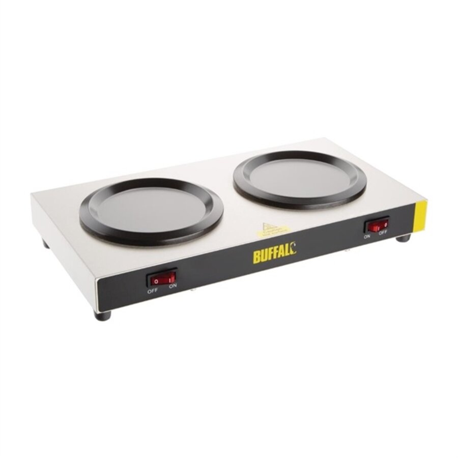 Plaque chauffante pour cafetière double 6,5 h x 33 l x 20 p cm
