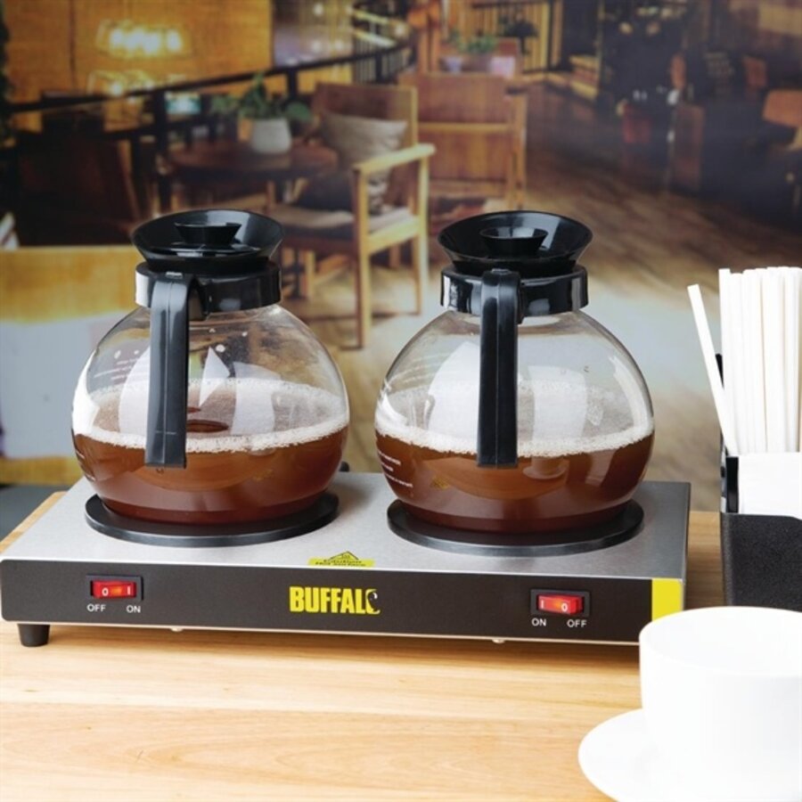 Plaque chauffante pour cafetière double 6,5 h x 33 l x 20 p cm