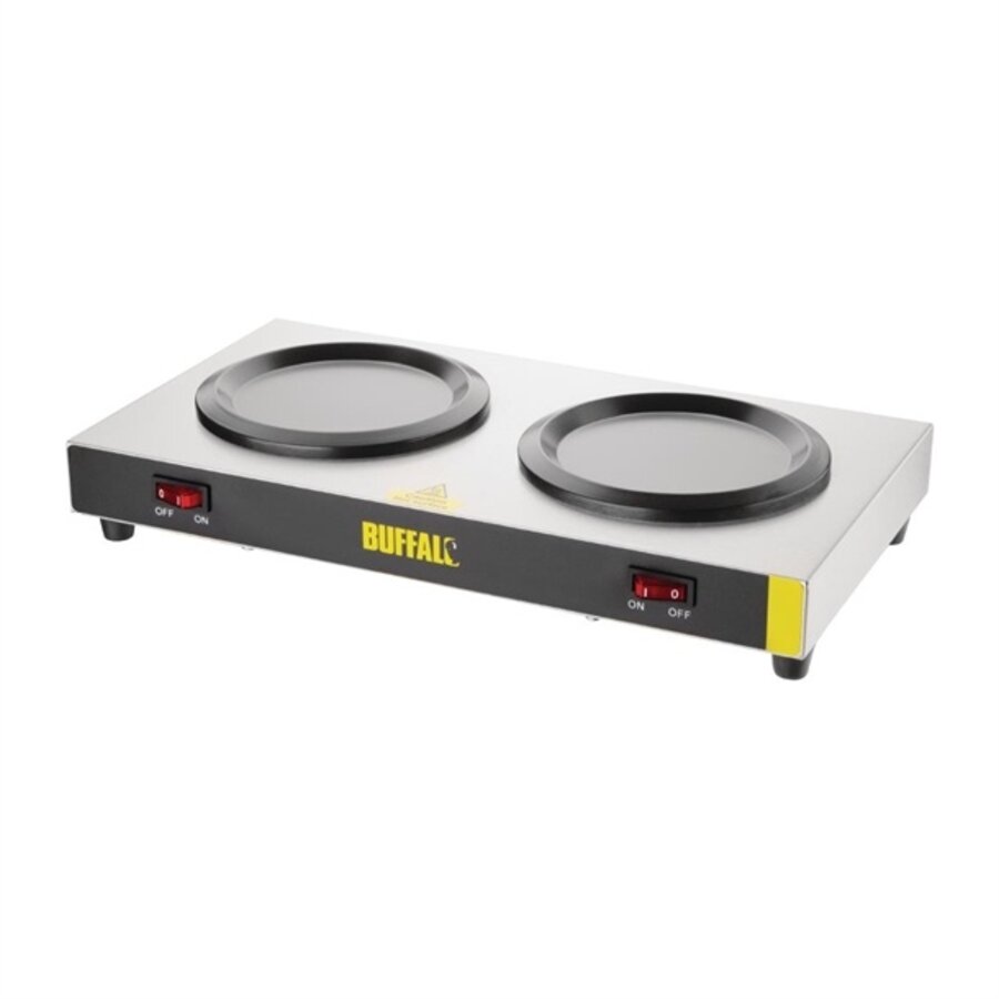 Plaque chauffante pour cafetière double 6,5 h x 33 l x 20 p cm