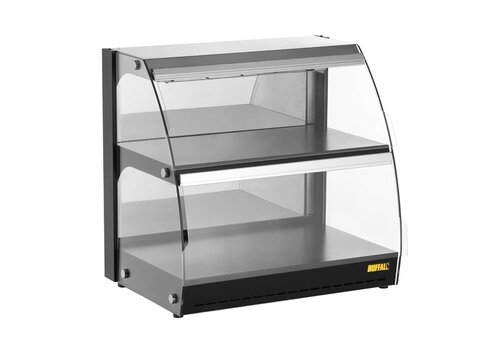  Buffalo Vitrine chauffante en libre-service avec portes battantes 63 h x 65 l x 46,7 p cm 