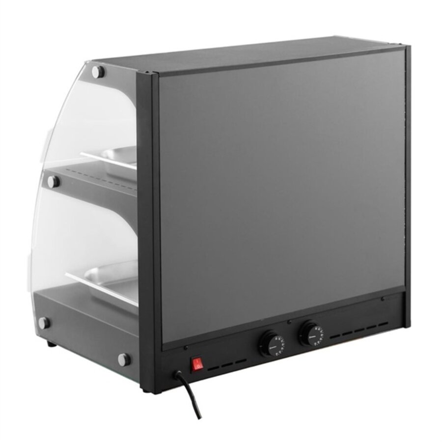 Vitrine chauffante en libre-service avec portes battantes 63 h x 65 l x 46,7 p cm