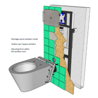 Wand-WC aus Edelstahl | 355 x 585 x 350 mm