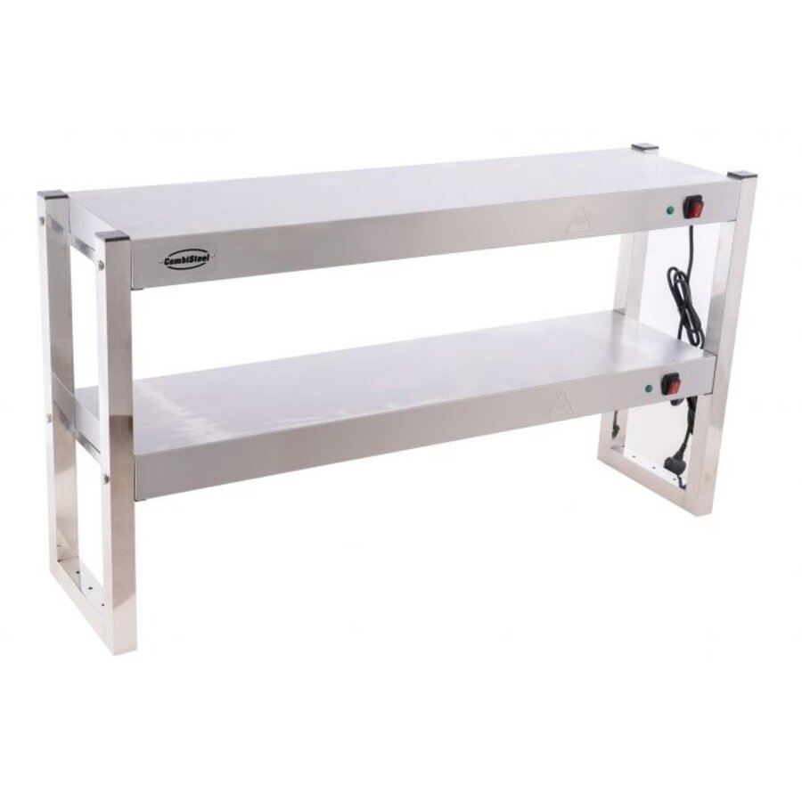 Pont thermique en acier inoxydable pour distribution de 2 plateaux 1200 x 300 x 650 mm