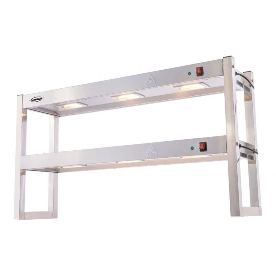 Pont thermique en acier inoxydable pour distribution de 2 plateaux 1200 x 300 x 650 mm