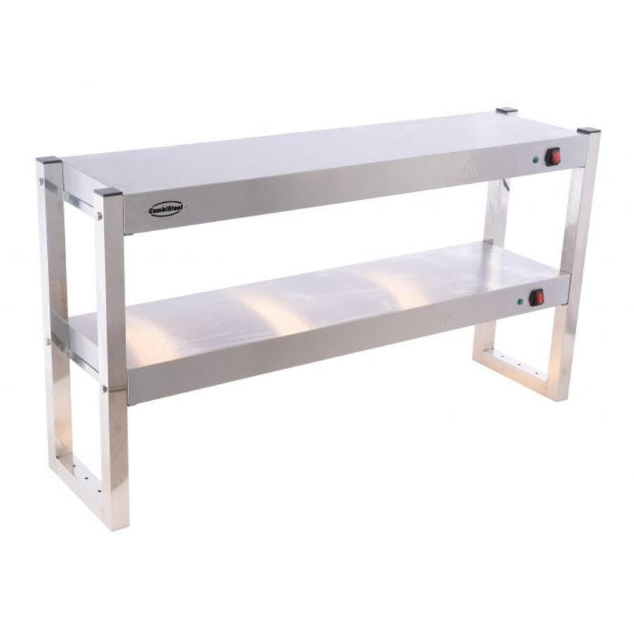 Pont thermique en acier inoxydable pour distribution de 2 plateaux 1200 x 300 x 650 mm