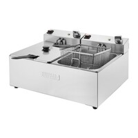 Friteuse de comptoir à double cuve et double panier 2 x 5 litres 2 x 2,8 kW