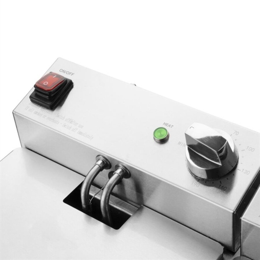 Doppeltank, Doppelkorb, 2 x 5 l, Tischfritteuse, 2 x 2,8 kW