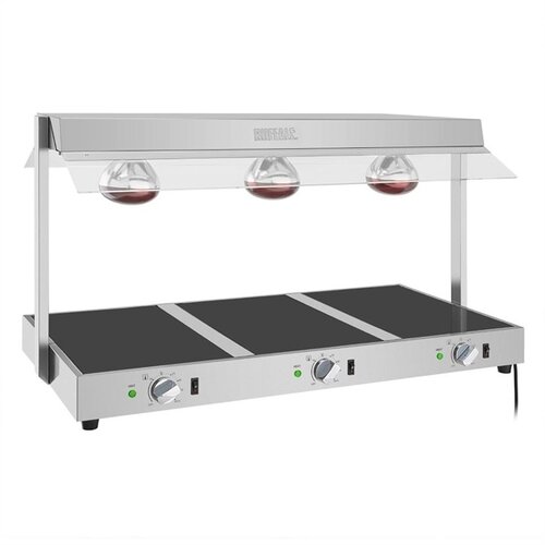  Buffalo Voedselverwarmer Met Galerij 3X GN 1/1  56,7h x 103,6b x 50,1d cm 