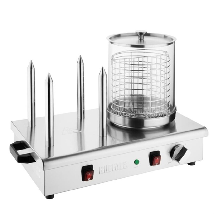 Hotdog-Wärmer mit 4 Heizstiften 37h x55b x34d cm