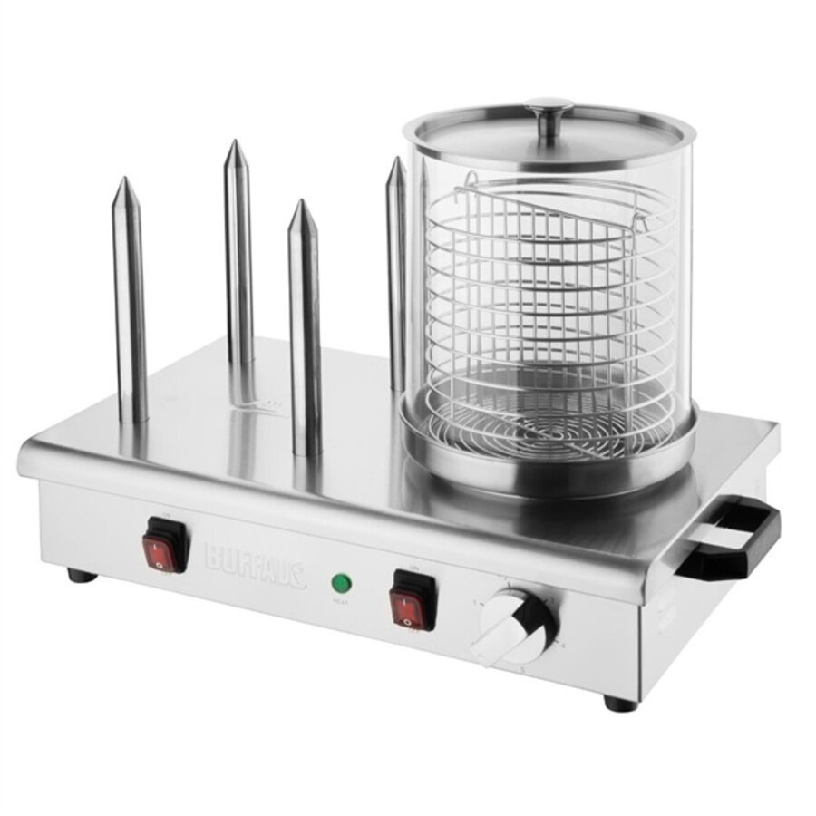 Hotdog-Wärmer mit 4 Heizstiften 37h x55b x34d cm