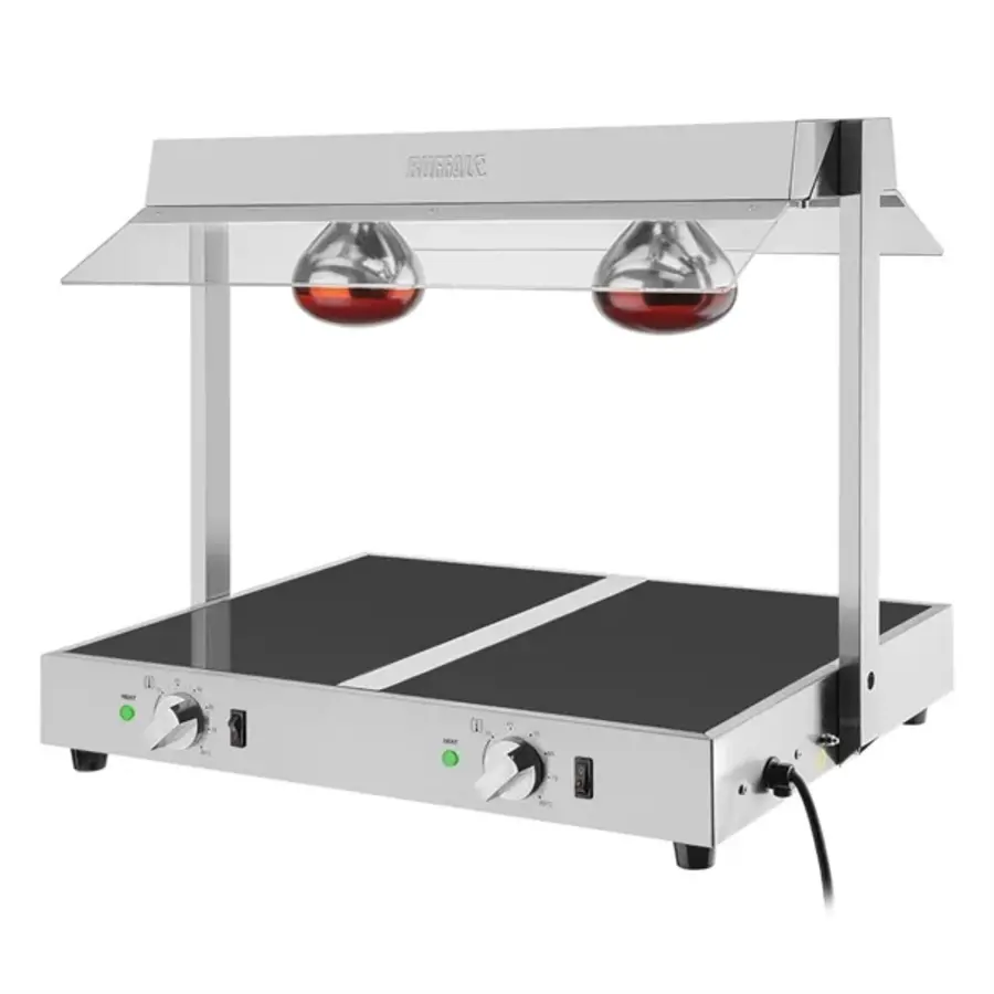 Chauffe-plats avec portique 2X GN 1/1 56,7h x 69,9l x 50,1p cm