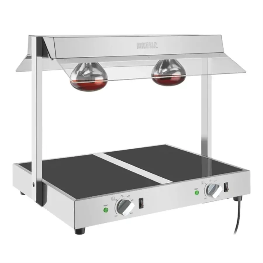 Chauffe-plats avec portique 2X GN 1/1 56,7h x 69,9l x 50,1p cm