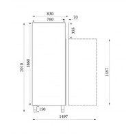 Congélateur 2 portes inox forcé | GN 2/1