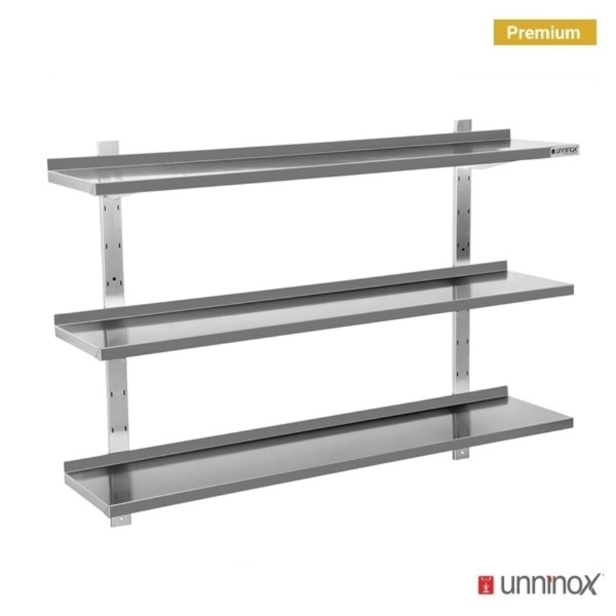 Étagère murale à 3 niveaux en acier inoxydable