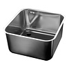 HorecaTraders Square stainless steel sink 450x450x200mm