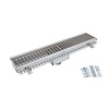 HorecaTraders Bakgoot rvs 150x1000mm afvoer verticaal